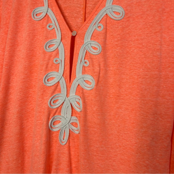 Lilly Pulitzer Balleta Swim Papaya Linen Blend Cover Up size xxs - Picture 3 of 8